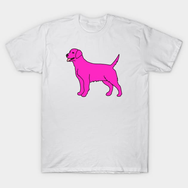 Pink Labrador T-Shirt by Kelly Louise Art
